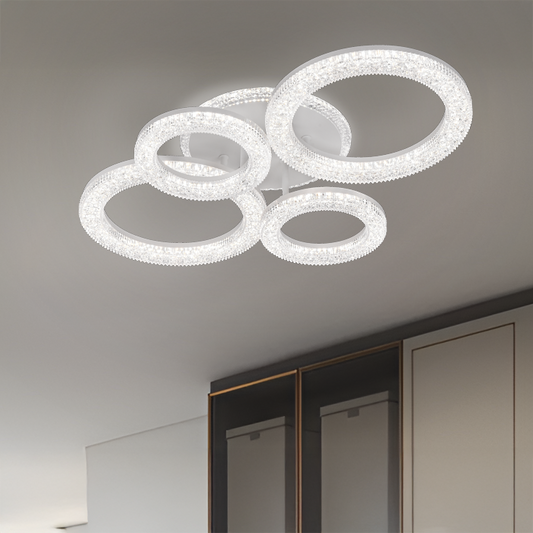 LED LED LED távirányítóval, 75W, 3000K/4000K/6000K, DILAL, FEHÉR, KRISTALS