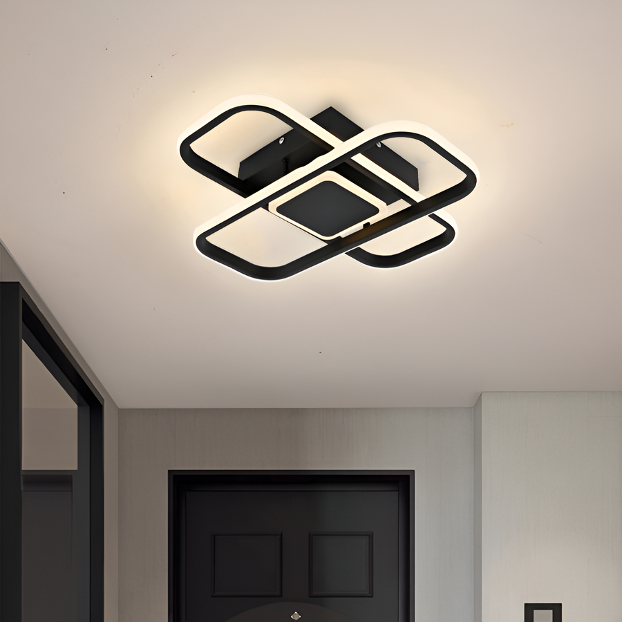 LED -csillár távirányítóval ANICA 52W, 2 elem, hideg/forró/semleges fény, instabil, fekete