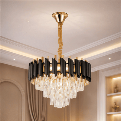 Nobile VERSAILLES kristálycsillár 5xE14, átmérő 40 cm, fényes arany és fekete