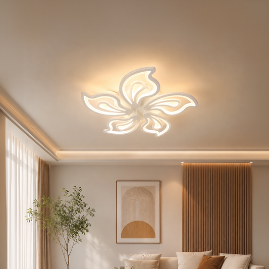 LED csillár távirányítóval LILY 86W, 5 elem, hideg/meleg/semleges fény, szabályozható, fehér