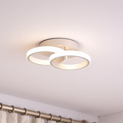 LED csillár VERTEX CIRCULA 21W, 2 kör, fém keret, hideg/meleg/semleges fény, fehér