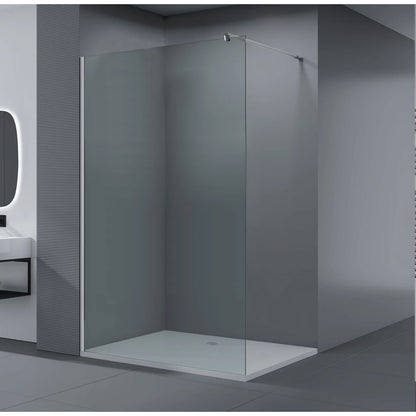 Paravan duș Walk-In 90x195 cm, sticlă securizată 8 mm, satin, profil metalic rezistent