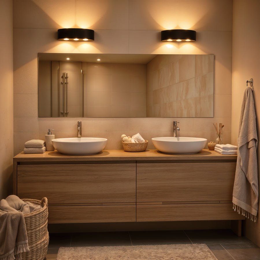 Vigyen fel külső LED Ellis, 6W, 6 fényforrást, meleg fényt, fekete