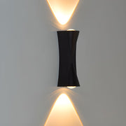 Fantasis A külső és a belső LED, 2 forrás x 1w, ip65, fém, fekete, 3000 ezer