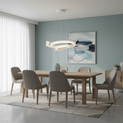 LULUS LED PRISM LUMINIS, CRYSTAL ÉS MÉG, 210W, 4 CIRCLES, DIMILE, állítható magasság, hideg/forró/semleges fény, fényűző világítás
