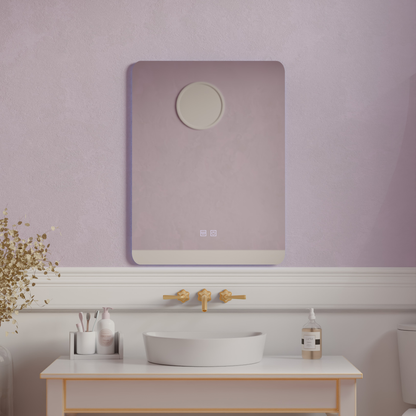 ARTEA Touch téglalap alakú LED tükör, 60x80 cm, páramentesítő rendszer, szabályozható, 6000K