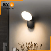 Kültéri LED fali lámpa 10W, AX165, meleg fény 3000K, fekete