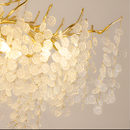 Crystal Chandelier Waltz szerenád, 8xg9, arany, 60 cm, állítható magasság