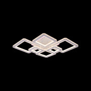 LED -csillár távirányítóval és Quadris RGB 170W, 6 négyzet, hideg/forró/semleges fény, fehér, fehér