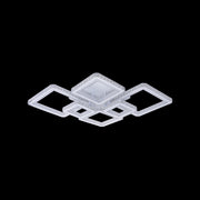 LED -csillár távirányítóval és Quadris RGB 170W, 6 négyzet, hideg/forró/semleges fény, fehér, fehér