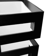Lust Wood Vanja fa négyzet alakú lámpákkal 4 x Dulie E27 Fekete Fehér