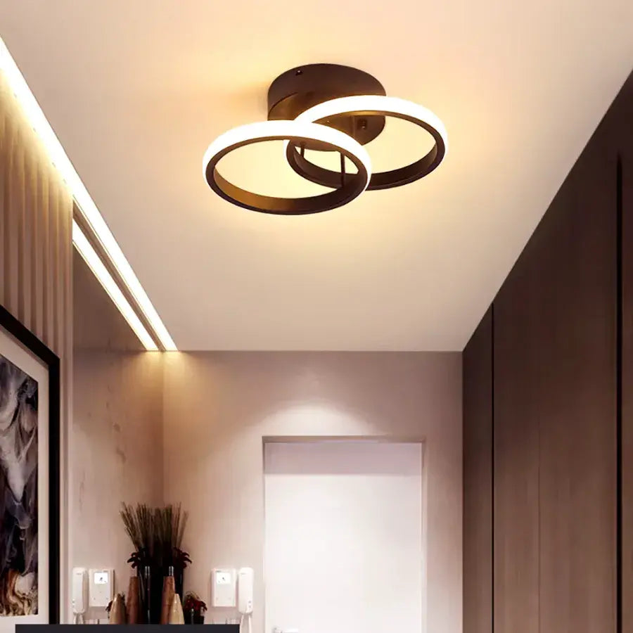 A LED LED -csúcs 24W, 2 kör, hideg/forró/semleges fény, fekete kering