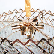 WINDSOR Nobile kristálycsillár 5xE14, átmérő 39 cm, fényes arany, állítható magasság