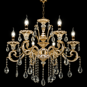 Crystal Chandelier Luciano, 6*E14, arany, fém és kristály