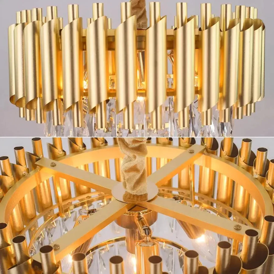 Crystal Chandelier Versailles Noble 5XE14, 40 cm átmérőjű, arany, állítható magasság