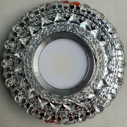 Spot LED ORBITA, 5W, Rotund, Lumina Rece + RGB, Alb, Rasina si Sticla