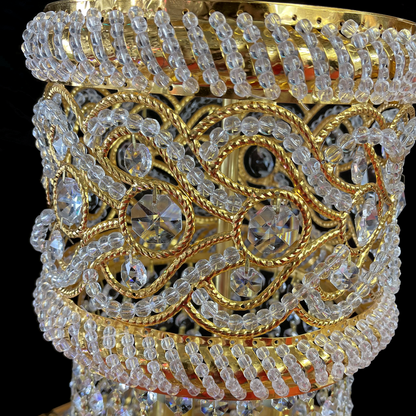 Crystal Chandelier fiamma, 6x E14, 45 cm átmérőjű, arany