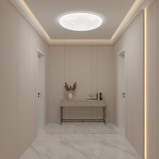 Star LED mennyezeti lámpa 23 cm, 22W, 3000K / 4000K / 6000K, fehér, fém és akril LED mennyezeti lámpák Alapértelmezett cím Alessandro Design
