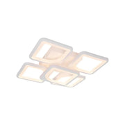 LED -csillár Zoe 96W távirányítóval, 5 négyzet, hideg/forró/semleges fény, instabil, fehér