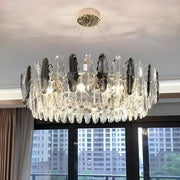 Candelabru Oliver, 8*E14, króm, fém és kristály