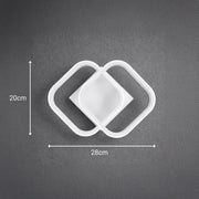 VERTEX Mátrix LED csillár, átlapoló gyémántok, fém keretek, 11 W, 2 gyémánt, hideg/meleg/semleges fény 3000K/4000K/6000K, fehér