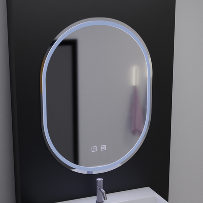 Tükör LED ovális 50x100cm Velara érintő rendszer dimálva