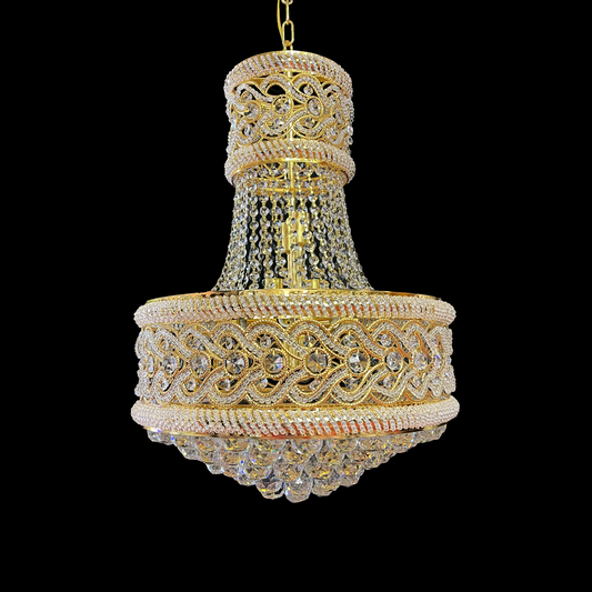 Crystal Chandelier fiamma, 6x E14, 45 cm átmérőjű, arany