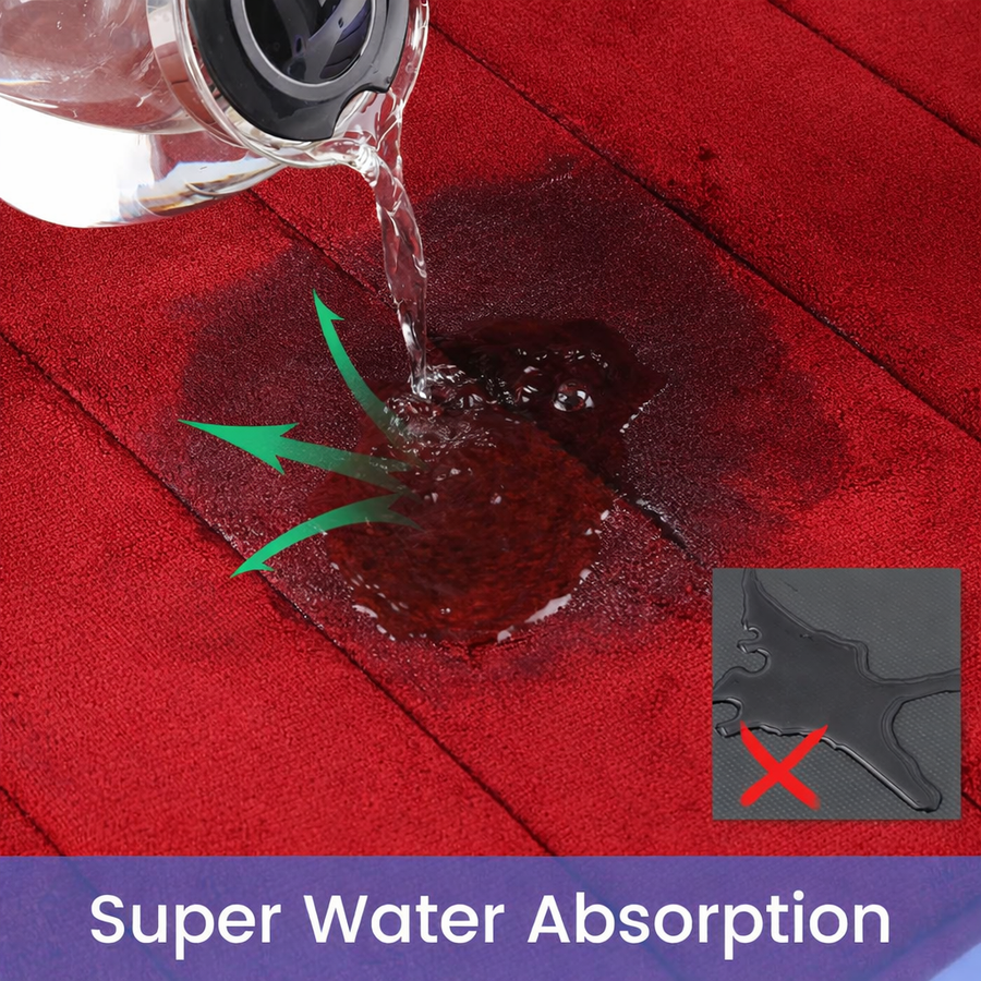 3 db-os fürdőszőnyeg készlet, 50x40 cm, kék, csúszásmentes