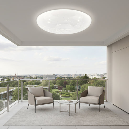 Flux LED mennyezeti lámpa 23 cm, 22W, 3000K / 4000K / 6000K, fehér, fém és akril LED mennyezeti lámpák Alapértelmezett cím Alessandro Design
