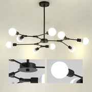 Architek Nona Chandelier, 9x E27, fekete, fém