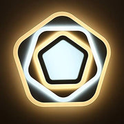 LED csillár PENTAGON távirányítóval 59W, 40cm, hideg/meleg/semleges fény 3000K/4000K/6000K, fehér, fém és akril