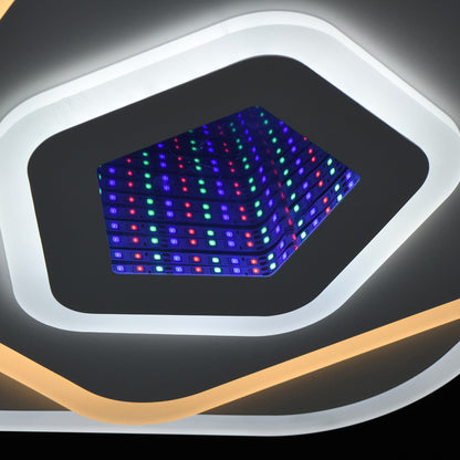 NEXA 3D LED csillár 40 W, átmérő 23 cm, hideg/meleg/semleges fény, fehér