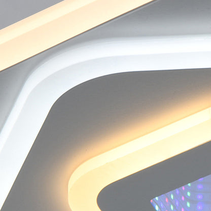 LED LED LED 3D 45W, négyzet alakú, hideg/forró/semleges fény, fehér