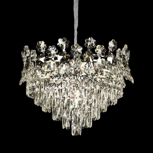Csillár kristály windsor Eleganza 8x E14, 49 cm átmérőjű, fényes arany, állítható magasság