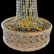 Crystal Chandelier fiamma, 6x E14, 45 cm átmérőjű, arany