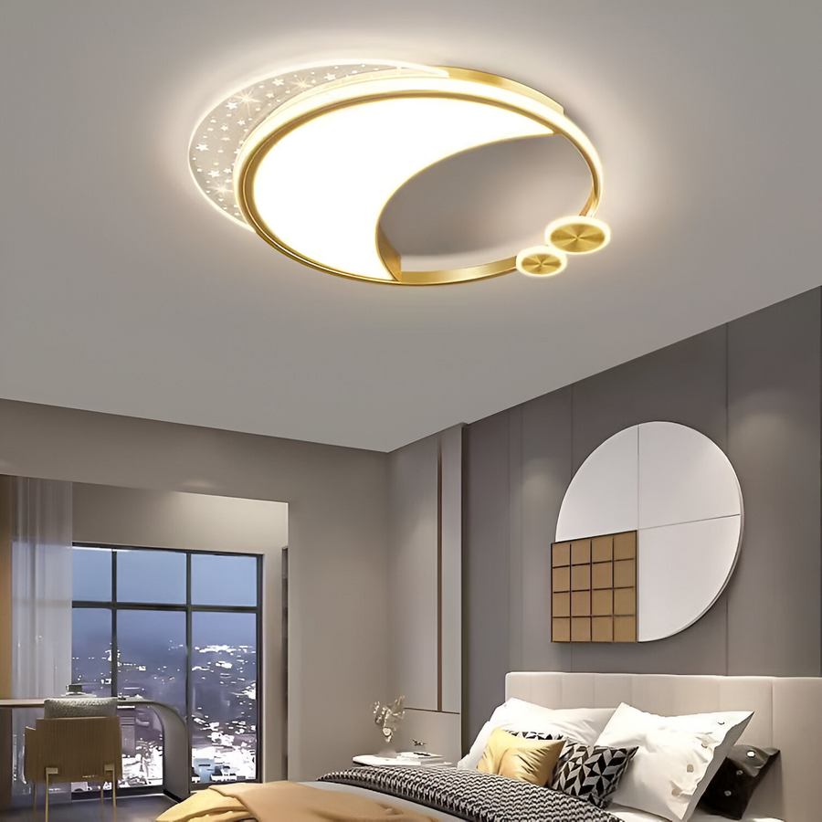LED LED Marco távvezérlővel, 51W, WASABLE, arany, fém, akril és üveg, 3000K/4000K/6000K