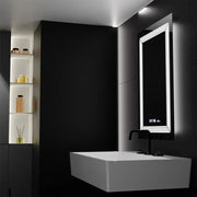 Téglalap alakú LED -tükör, 60x80cm, venezia érzékelő mozgásglow marcello, leolvasztási rendszer, óra és hőmérő, dimálható