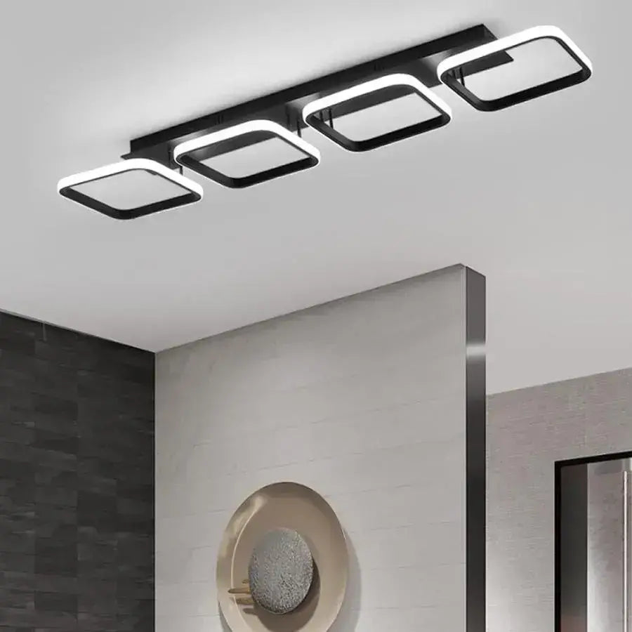LED LED Vertex rács párhuzamos, 50W, 4 négyzet hideg/forró/semleges, fekete