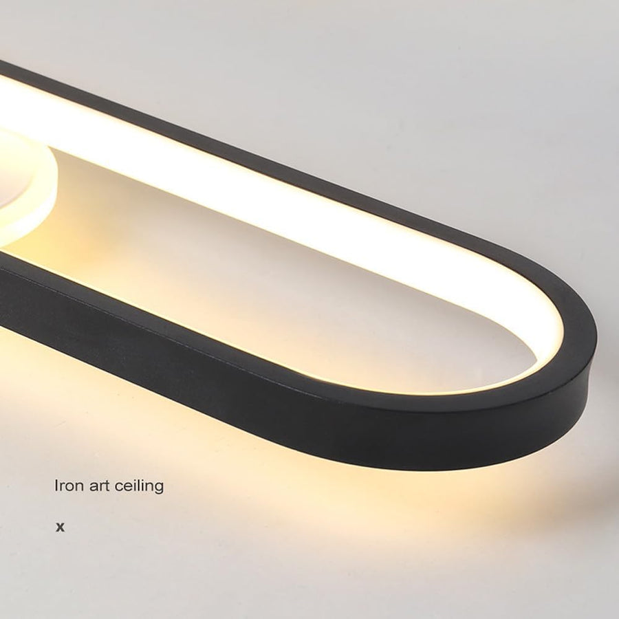 LED -csillár a Fisilla 49W állítható tervező kivetítőjével, hideg/forró/semleges fényével, fekete