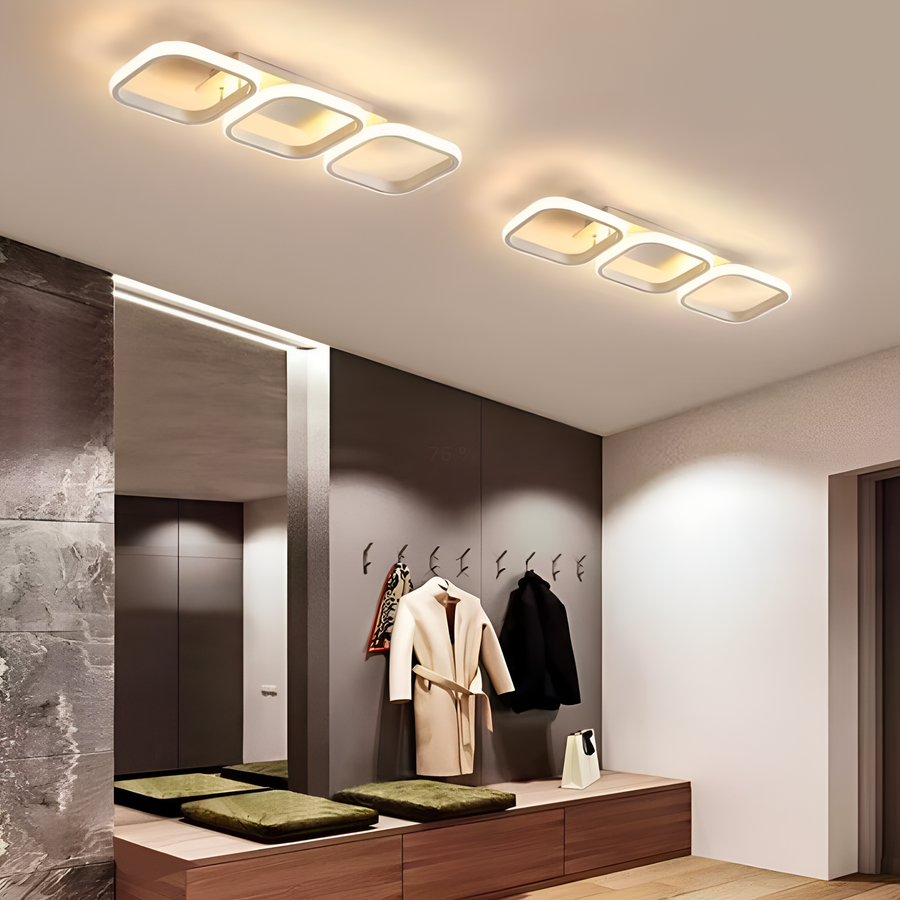 LED LED Vertex 18W, 3 négyzet, lineáris, hideg/forró/semleges fény, fehér