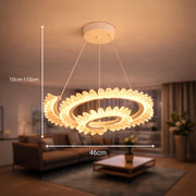 LULUS LED PRISM LUMINIS, CRYSTAL ÉS MÉG, 210W, 4 CIRCLES, DIMILE, állítható magasság, hideg/forró/semleges fény, fényűző világítás