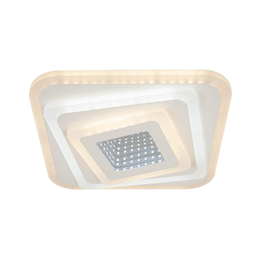 LED LED LED 3D 45W, négyzet alakú, hideg/forró/semleges fény, fehér
