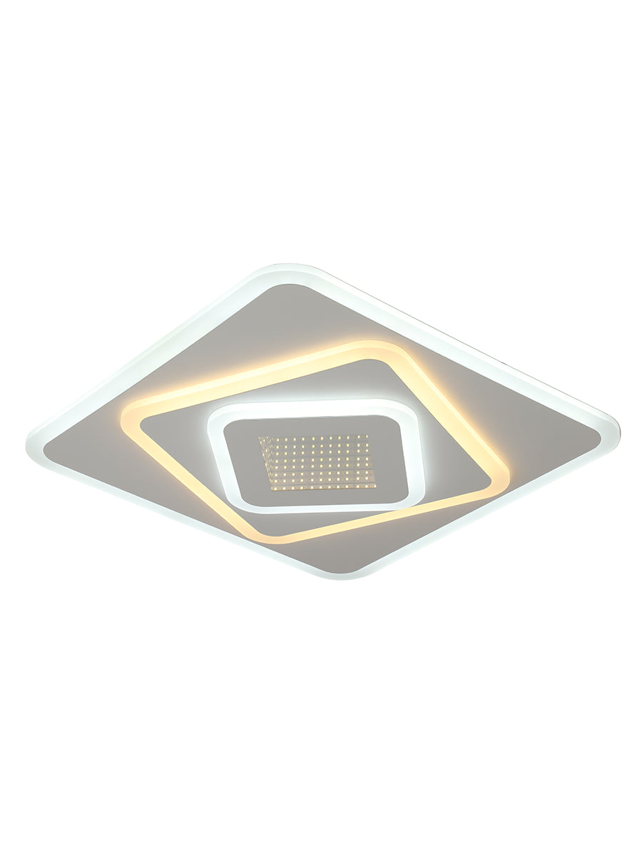 LED LED LED 3D 45W, négyzet alakú, hideg/forró/semleges fény, fehér