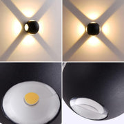 LED fali lámpa AX240, kültéri, 4 forrás, 4W, fekete, 3000K