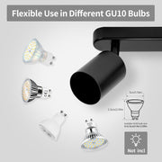 Modern klasszikus csillár, LC500/4BK lineáris projektorral, 4XGU10, fém, fekete, izzók nem tartozék