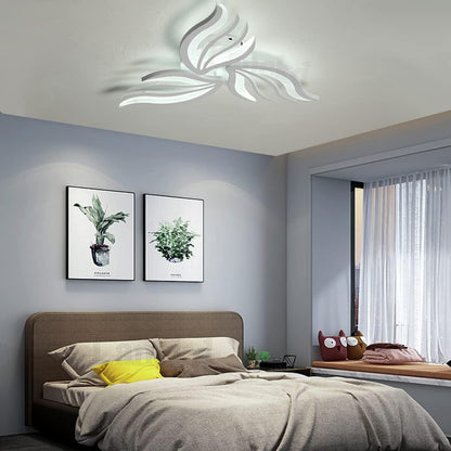 LED -csillár Sakura 37W távirányítóval, 3 szirom, hideg/forró/semleges fény, instabil, fehér