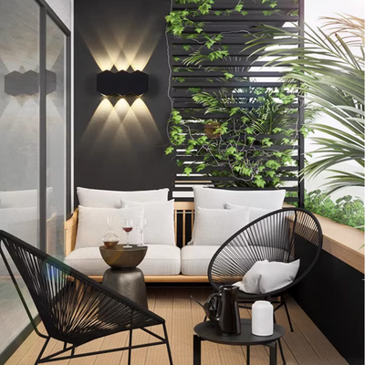 Vigyen fel külső LED Ellis, 6W, 6 fényforrást, meleg fényt, fekete