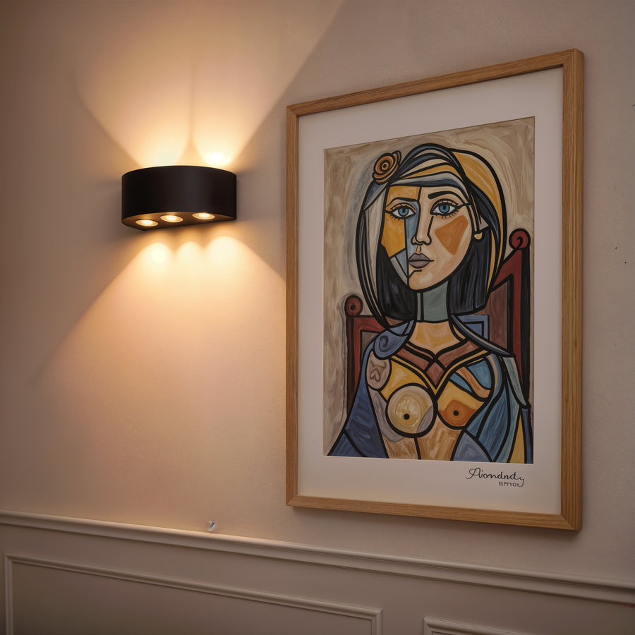 Vigyen fel külső LED Ellis, 6W, 6 fényforrást, meleg fényt, fekete