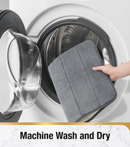 3 db-os fürdőszőnyeg készlet, 50x40 cm, kék, csúszásmentes