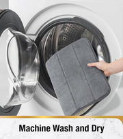 3 db-os fürdőszőnyeg készlet, 50x40 cm, kék, csúszásmentes